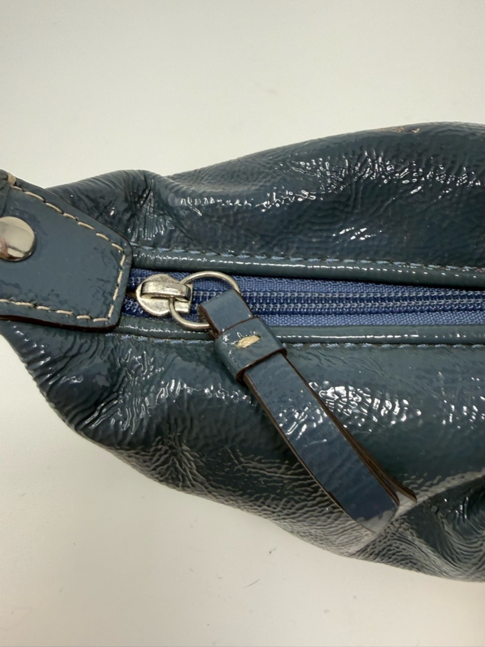 Coach Vintage Y2K Blue Patent Leather Hobo Mini Bag - Picture 9 of 16